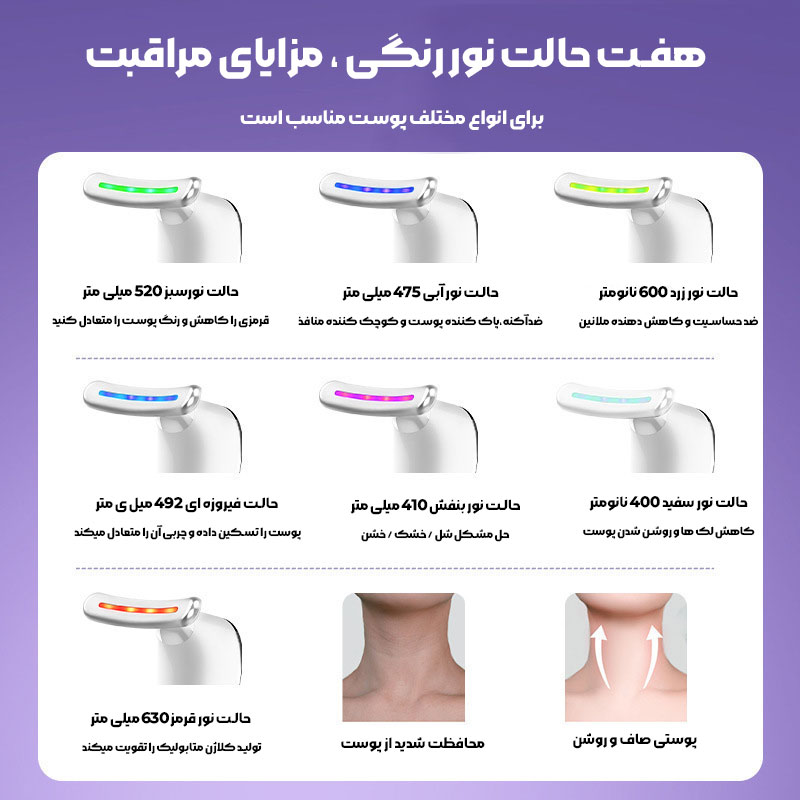 ماساژور و لیفتینگ تبلیغاتی صورت و گردن شارژی کد MS-102 - تصویر 2